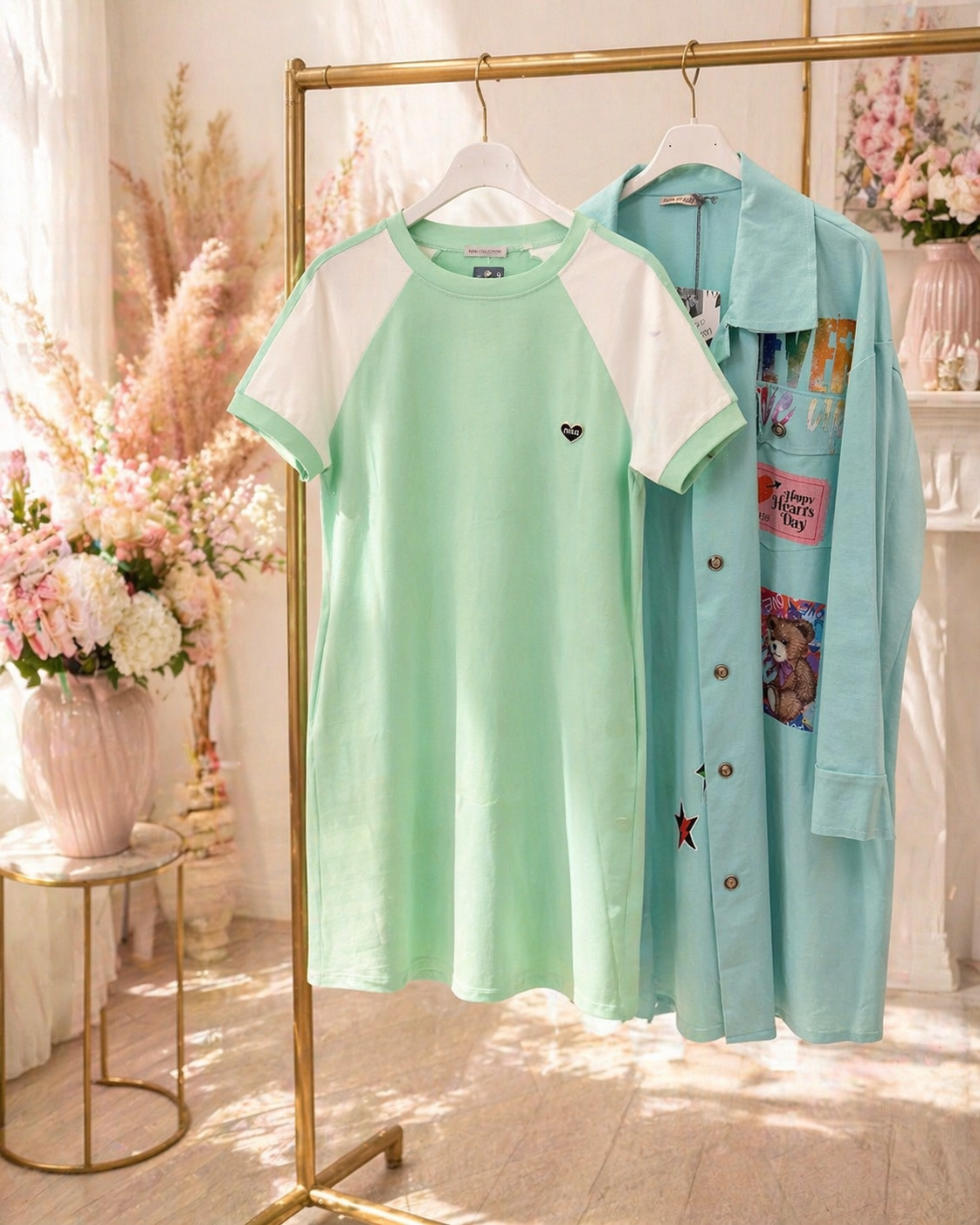 💚 Set Kleid + Mantel – 2 Farben (Mint & Babyblau)

Ein absoluter Wohlfühl-Look mit Stil 😍