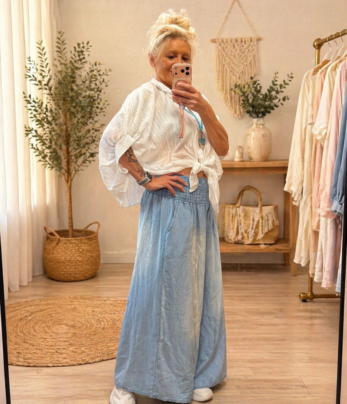 Luftige Sommerhose im Denim-Look 💙