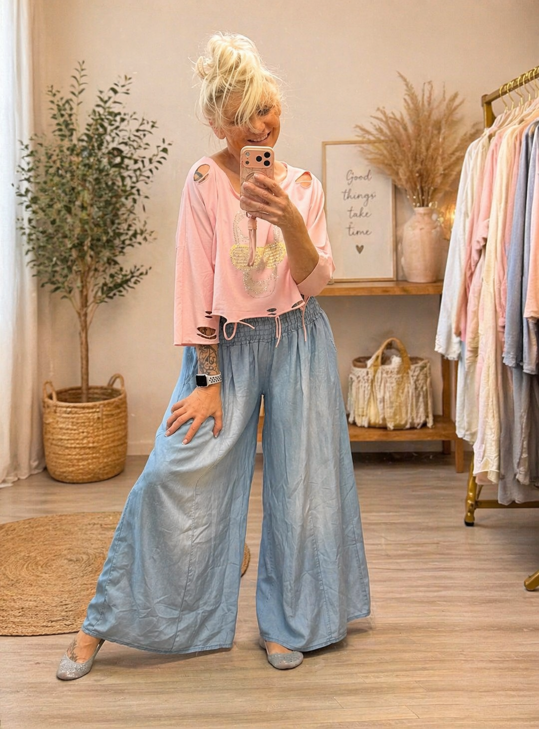 Luftige Sommerhose im Denim-Look 💙