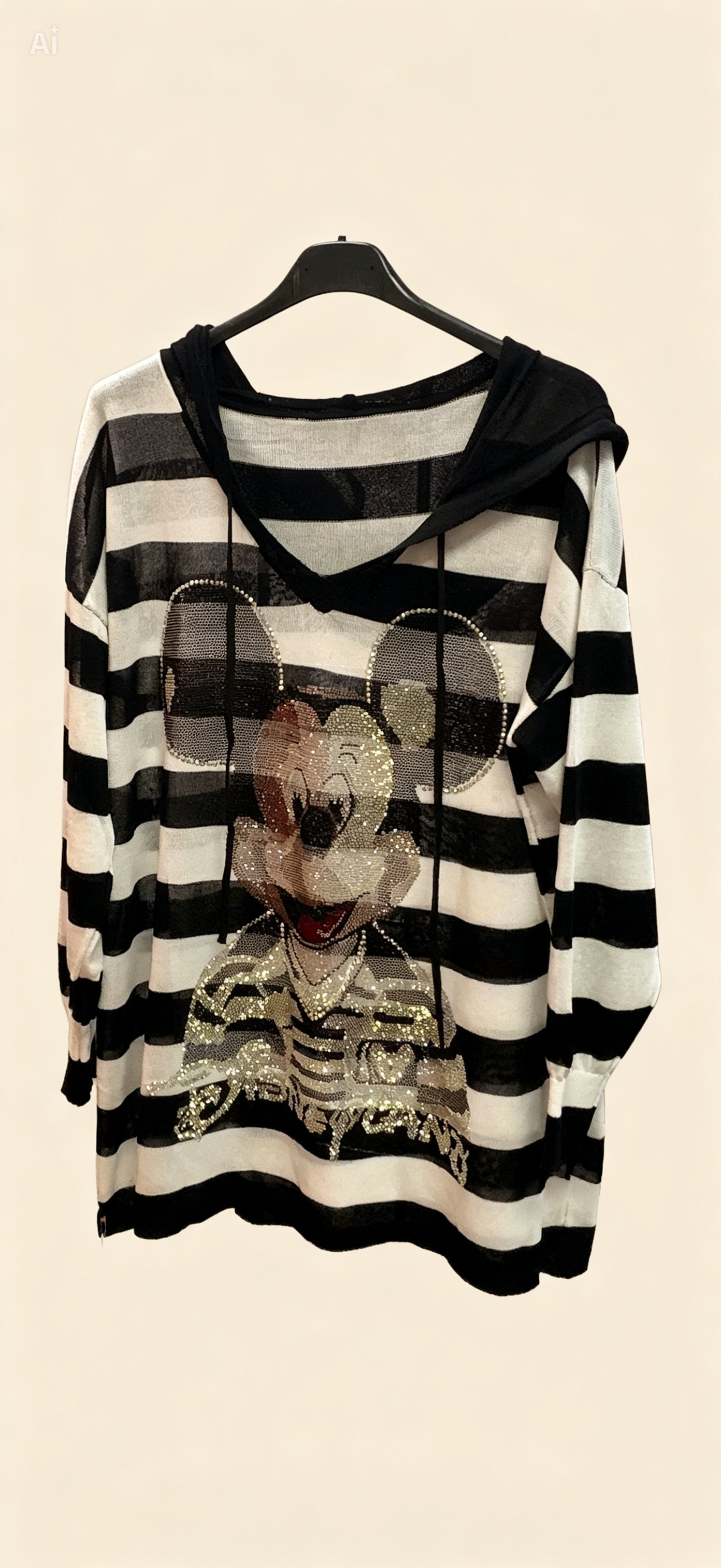 ✨ Cooler Hoodie mit Glitzer-Mickey Print ✨
