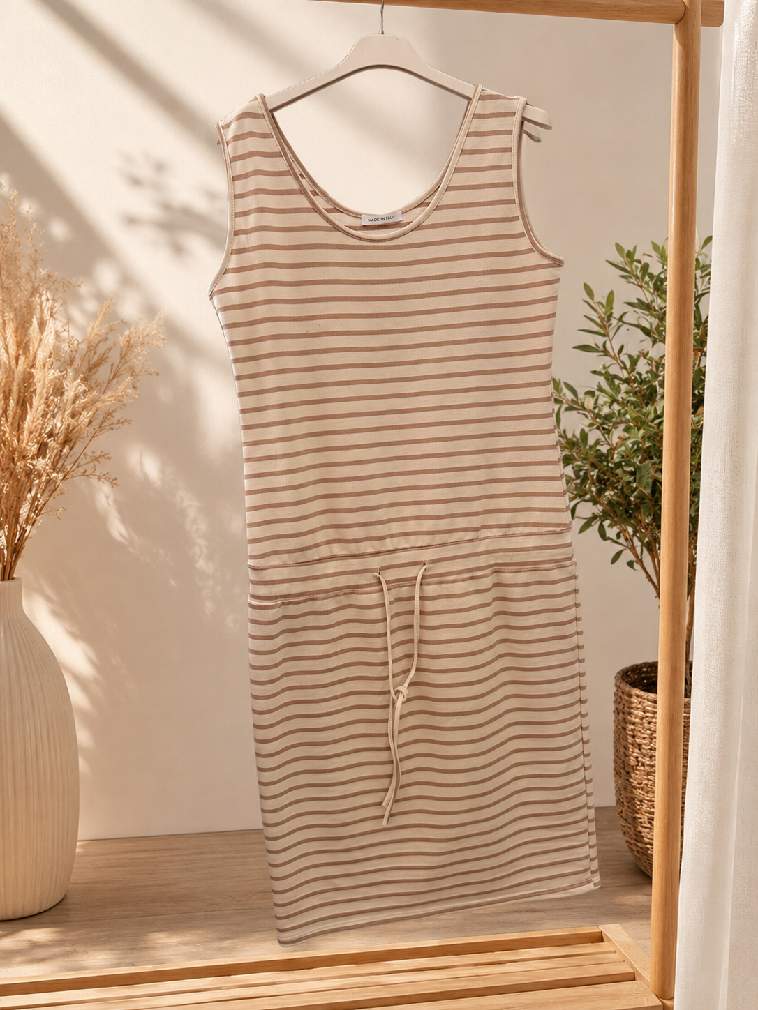 🌸 Sommerliches Baumwollkleid mit Streifen 🌸