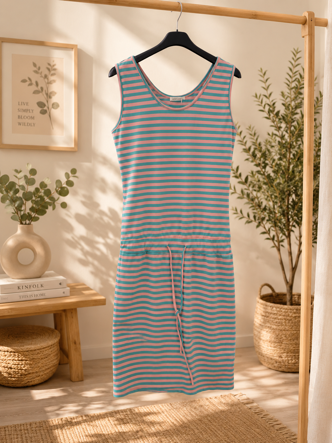 🌸 Sommerliches Baumwollkleid mit Streifen 🌸