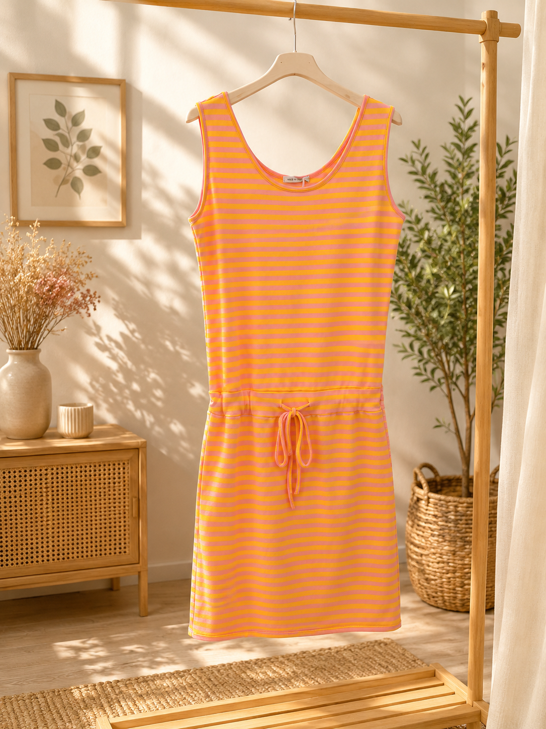 🌸 Sommerliches Baumwollkleid mit Streifen 🌸