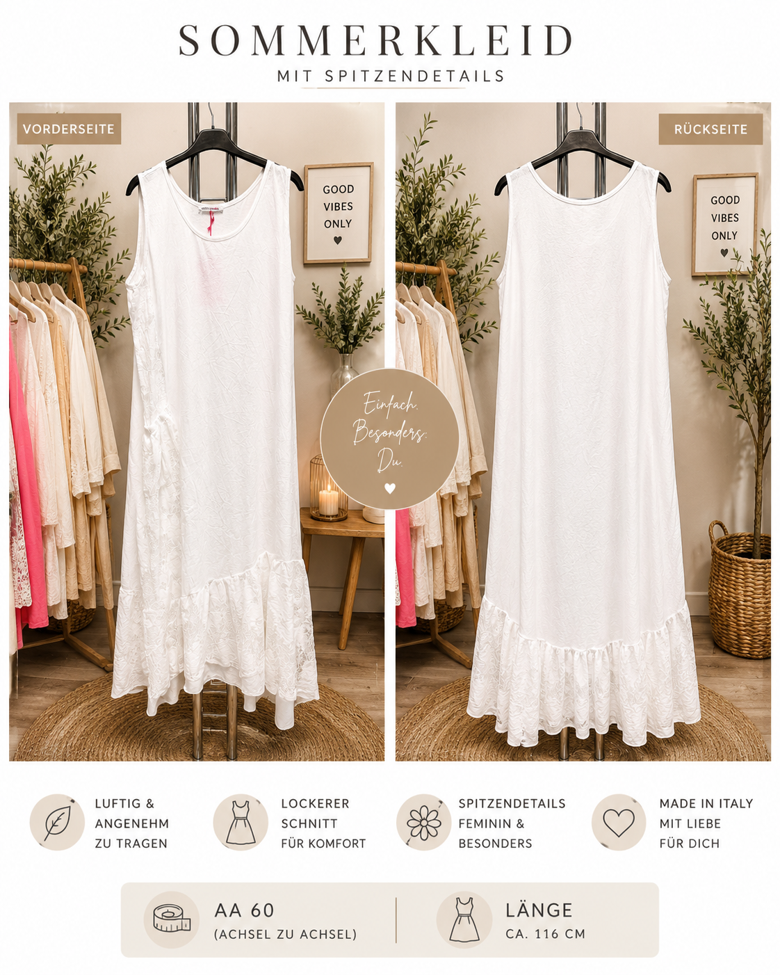 💖 Sommerkleid mit Spitzendetails 💖