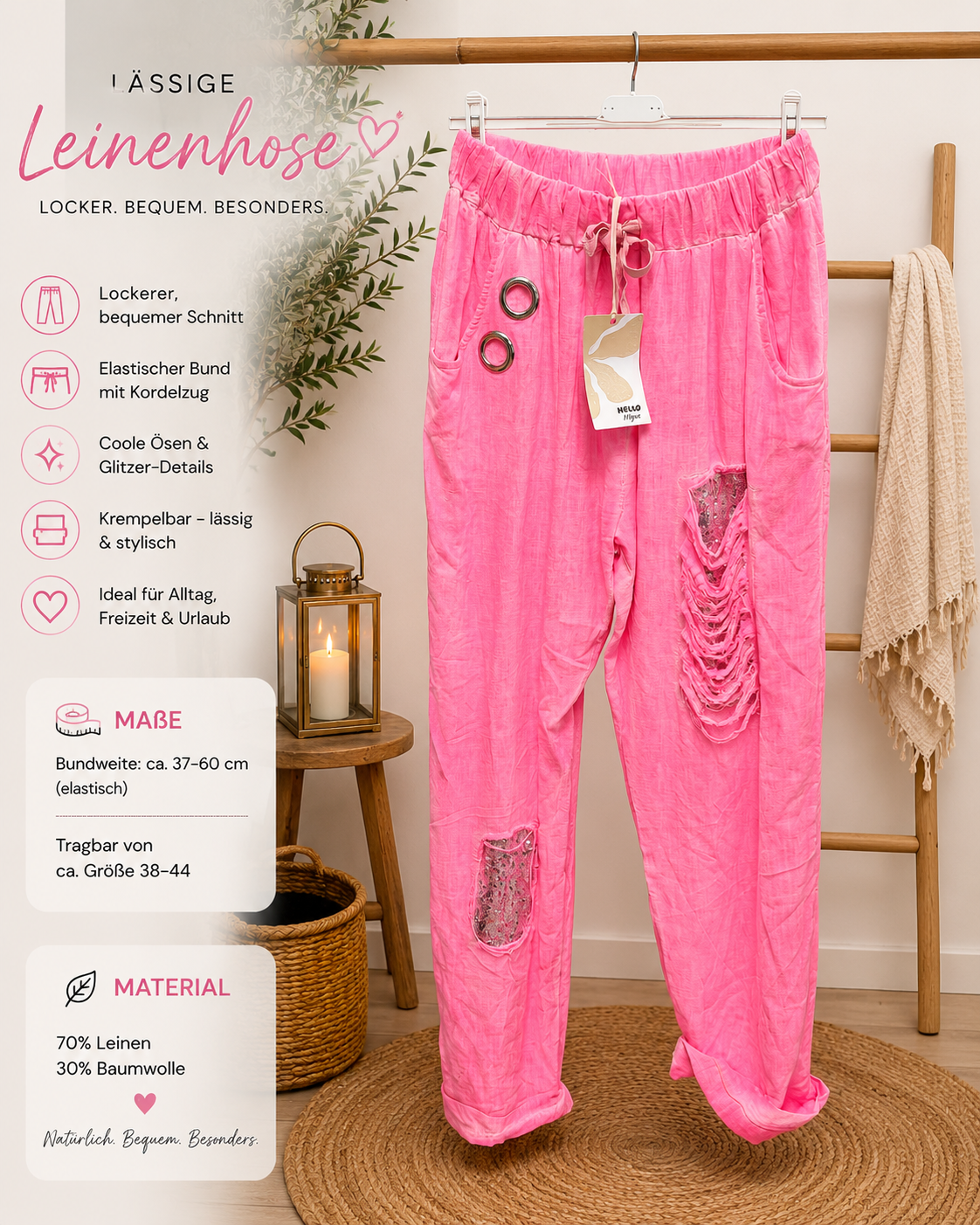 Lässige Leinenhose