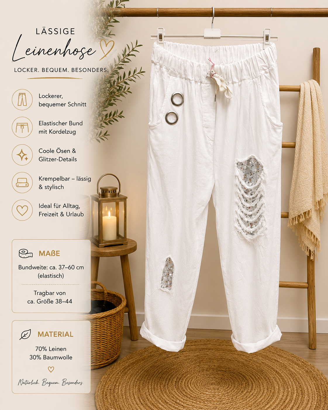 Lässige Leinenhose