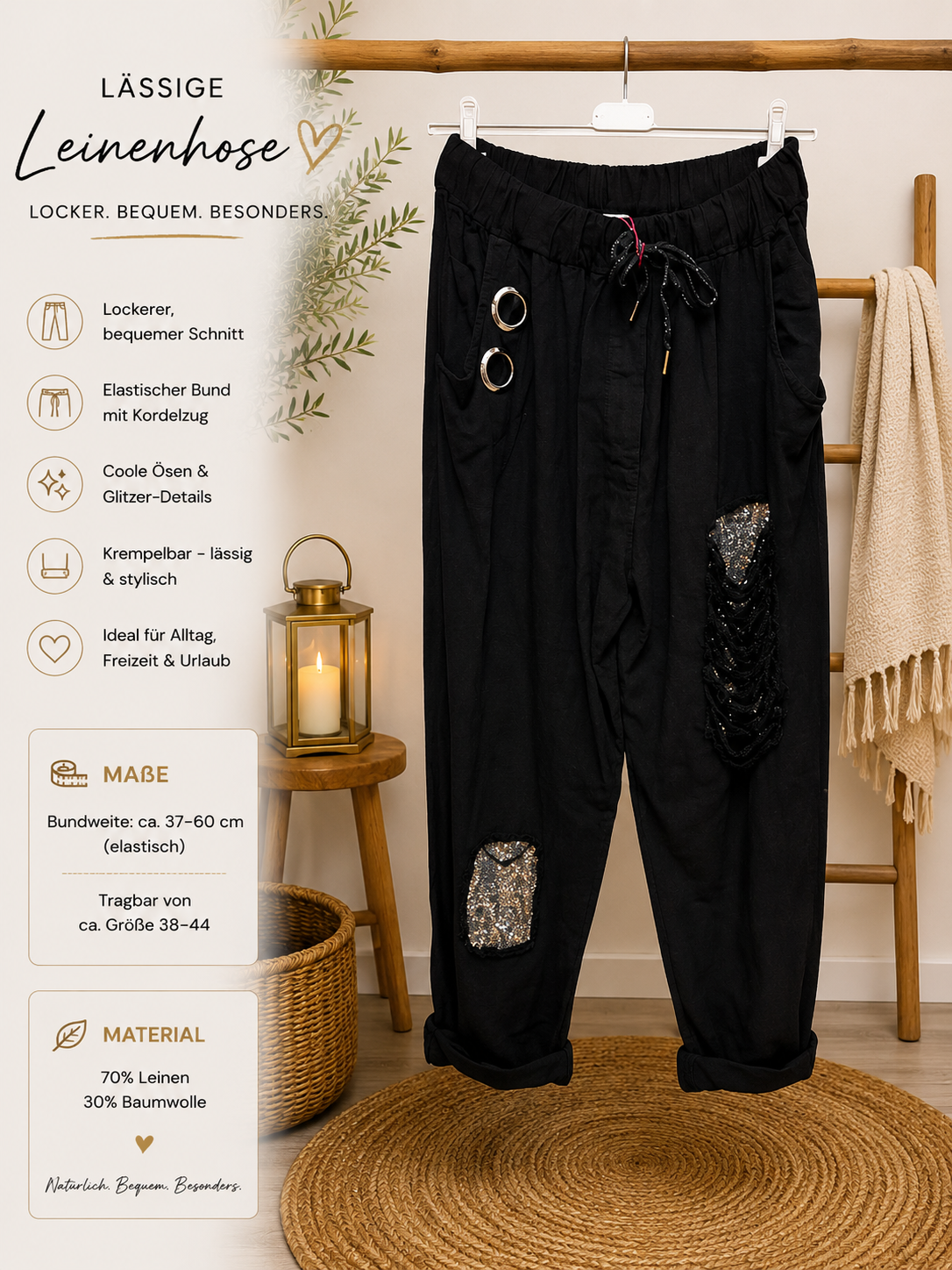 Lässige Leinenhose