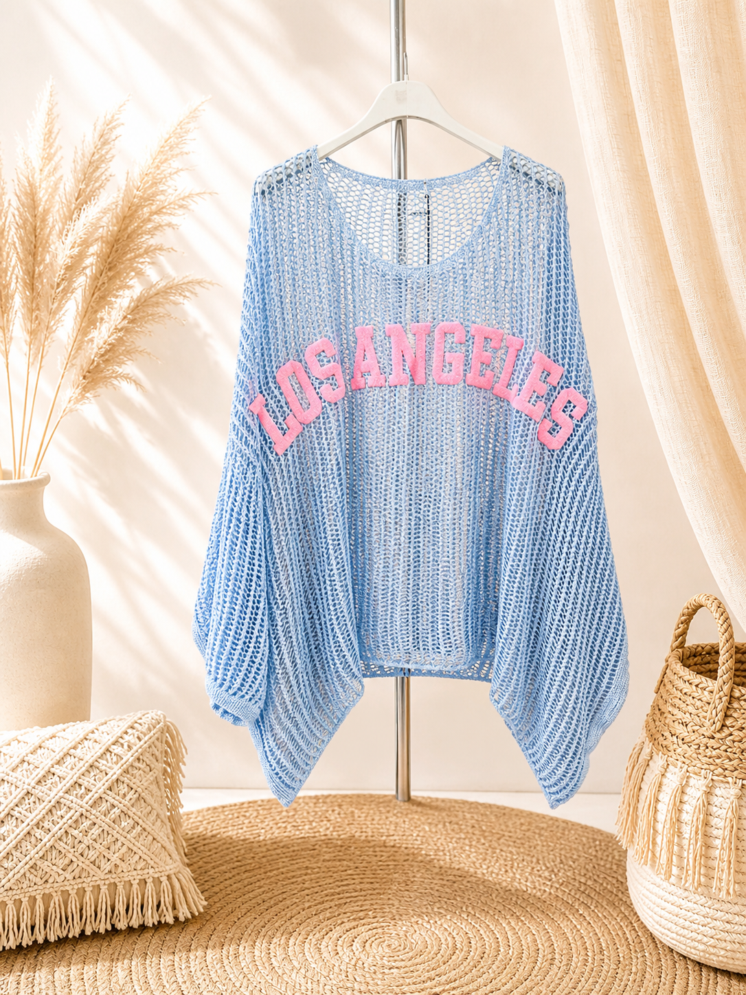 Boho Strickpulli „Los Angeles“ 🌿✨