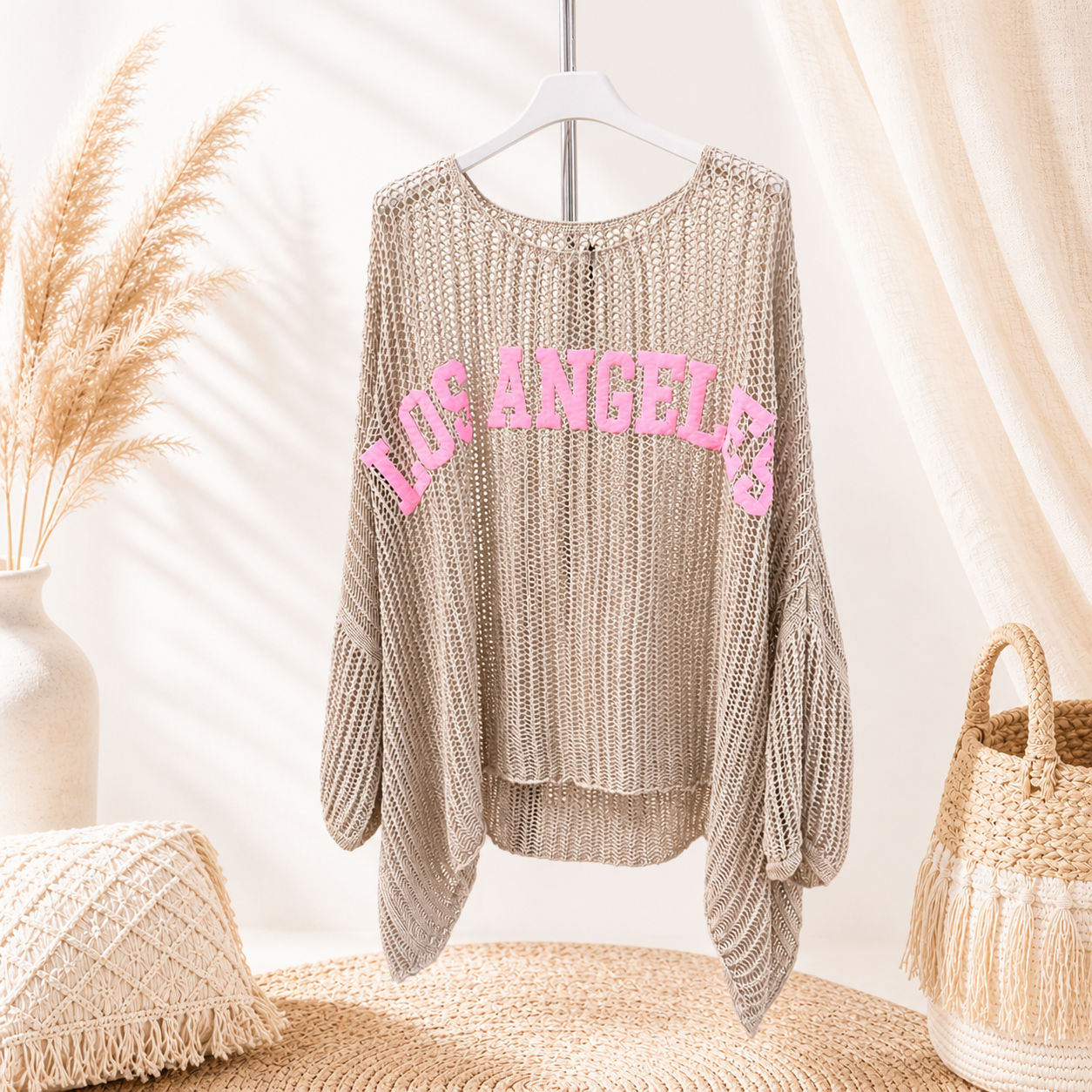 Boho Strickpulli „Los Angeles“ 🌿✨