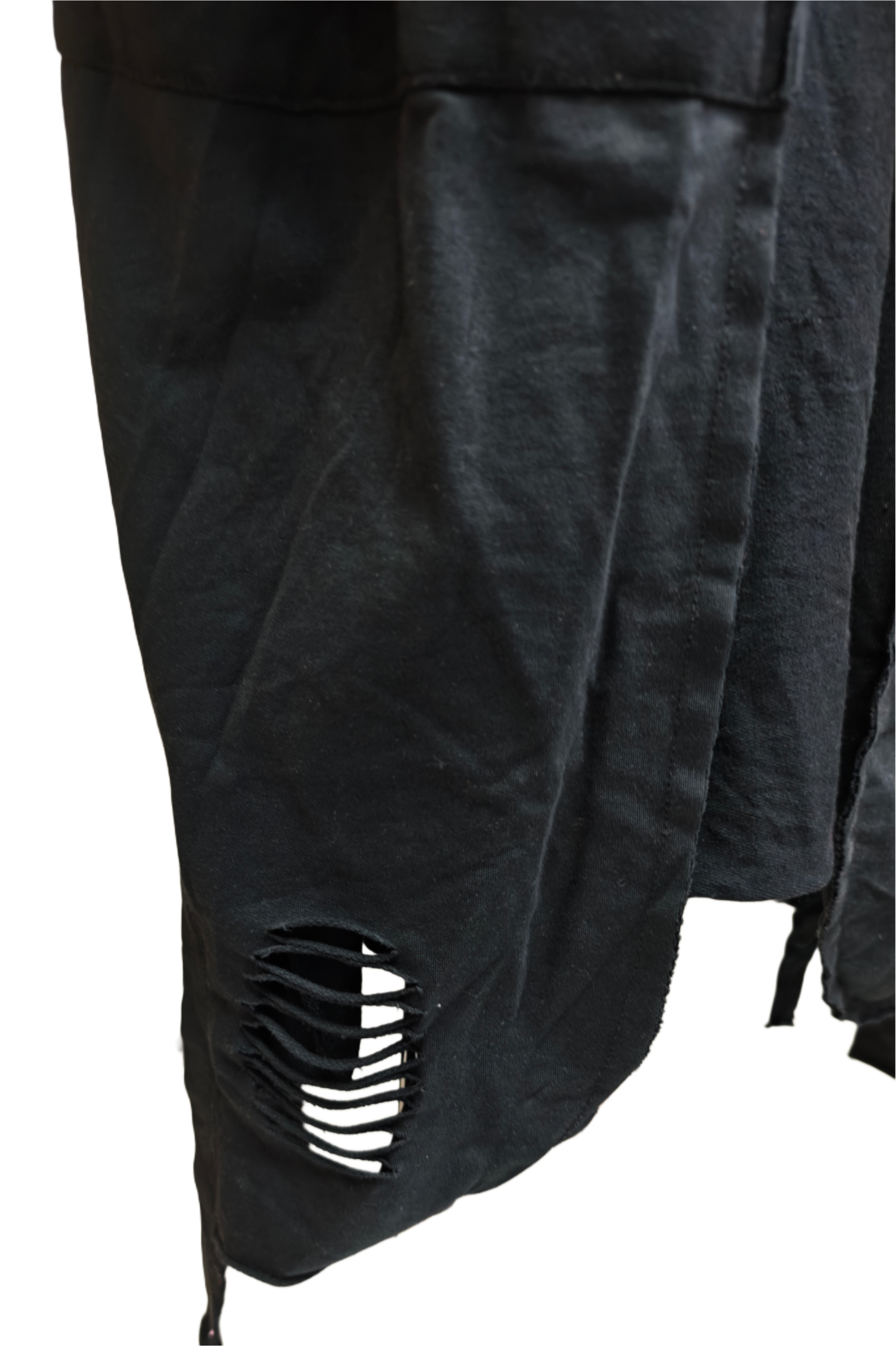 Longcardigan mit Destroyed-Details & Kapuze